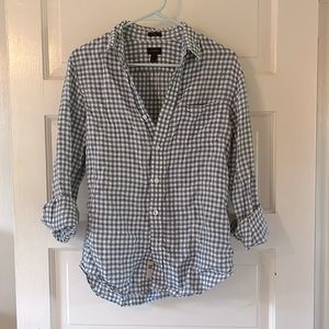 J. Crew Baird McNutt Linen Gingham Shirt